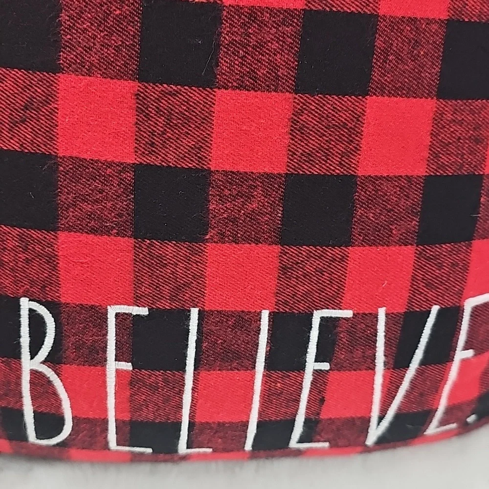 Rae Dunn Christmas Buffalo Plaid Believe Decorative 19